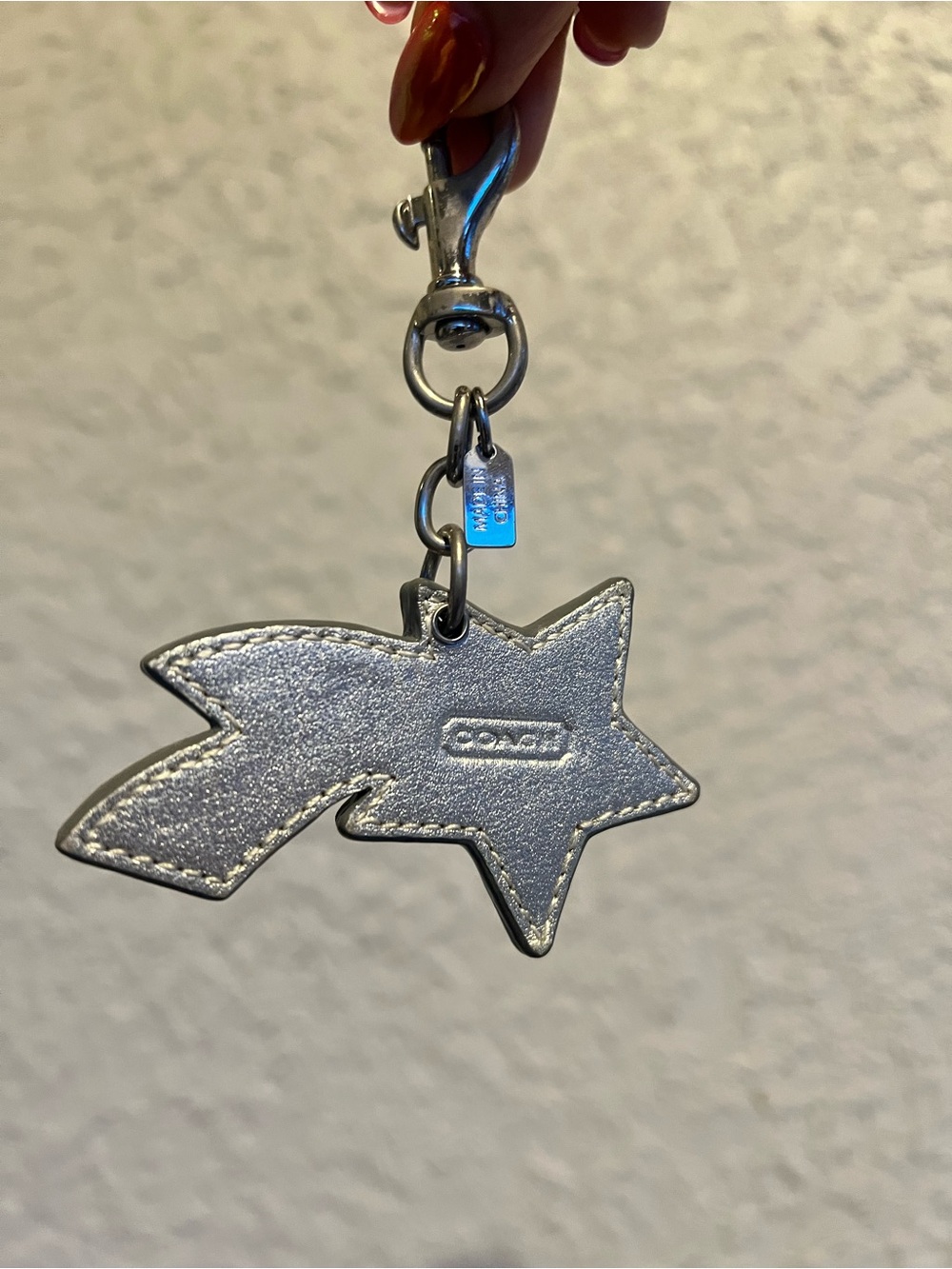 Coach Silver & Pink Star Keychain Rhinestone - Picture 3 of 3